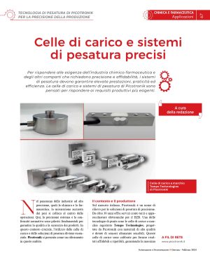 Celle di carico Picotronik articolo applicazione per chimica e farmaceutica